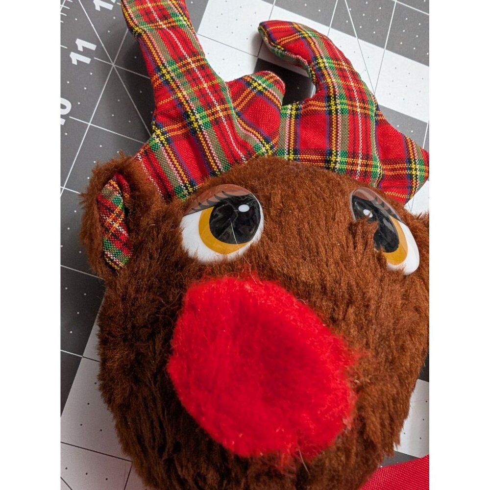 House of Lloyd Reindeer Bear Santa doorknob covers 1980s quirky stuffed animal - Picture 3 of 14